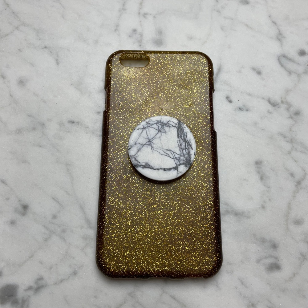 J.Crew Sparkle Marble Popsocket iPhone Case 6s